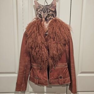 Ezza by Michael Hoban for Nordstrom Suede Moto Jacket